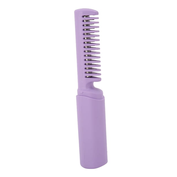 Cepillo Alisador De Pelo, Peine Caliente Iónico Con Batería Integrada De 1500 MAh, Mini Alisador De Pelo Inalámbrico Portátil Con Tamaño De Viaje Recargable Por USB, Para