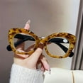 thumbnail image 4 of 4 Pairs of Womens Cat Eye Spring Hinge Reading Glasses 0 Thick Butterfly Shape Yellow Tortoise Shell Readers 0, 4 of 5