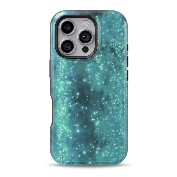 DesignSkinz Scratch-Resistant Hard Slim Case Compatible with iPhone 16 (Compatible with MagSafe) - Trendy Green Space Surface