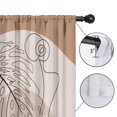 thumbnail image 4 of Blackout Kids Curtains,Brown Boho Line Art Plant Pattern Childrens Insulated Curtains Set Of 2,Bedroom Essentials,Toddler Room Decor 52x63in(132x160cm), 4 of 5
