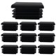 thumbnail image 1 of Tapón de plástico cuadrado Tubing Post End Cap Chair Glide 10pcs Tapones cuadrados de plástico negro, 1 of 3