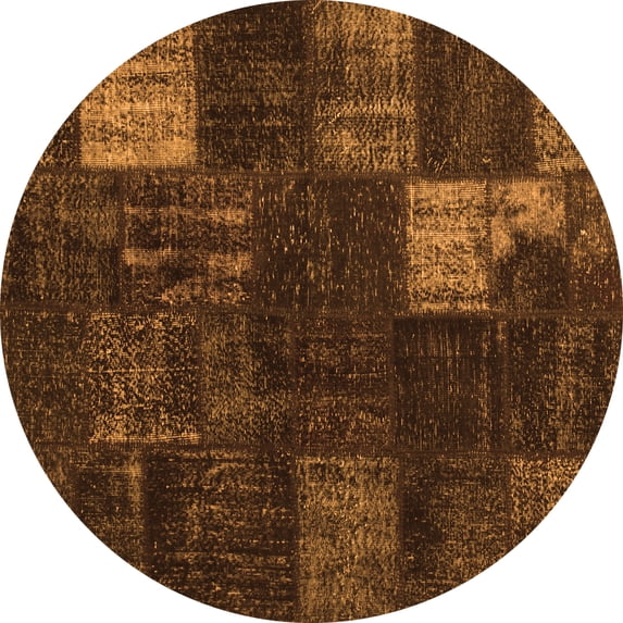 Ahgly Company Indoor Round Persian Orange Traditional Area Rugs, 3' Round