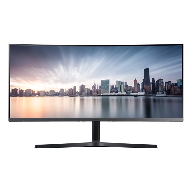 Samsung Business CH890 Series 3440x1440 Monitor de computadora curvo ultra ancho para negocios, 100 Hz, USB-C, HDMI, DP, 3 años de garantía (LC34H890WGNXGO), negro/titanio (Reacondicionado)