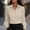 Beige, variant on Liuinsasek Womens Blouses Solid-Color Long-Sleeve Dressy Casual Button Down Shirts Work Blouse Outfits Clothing for Fall Spring