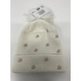 thumbnail image 2 of Animal Crossing - New Horizons - Pom Knit Beanie Hat - Pink Leaf Pattern - White, 2 of 3