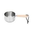 thumbnail image 1 of GROWTH TANK Cooking Pan Cookware Melting Butter Heating Milk with Long Handle Baby Breakfast Wooden Handle L, 1 of 8