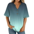 thumbnail image 4 of Vmvidoty Womens Summer Tops Short Sleeve Basic Casual V Neck T Shirts Trendy Fashion 2026 Navy XXL, 4 of 7