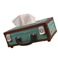 thumbnail image 3 of Caja de pañuelos con forma de radio, soporte para pañuelos, servilletero de mesa, estuche para servilletas para hotel, baño, hogar, cafetería, sala de Azul, 3 of 8
