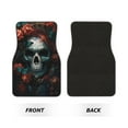 thumbnail image 2 of Naloa Butterfly Flower Skull Car Foot Mat Set of 4 Pieces - Universal Floor Liner Neoprene Full Set Floor Mats for Cars Trucks SUV, 2 of 7