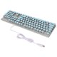 thumbnail image 4 of Teclado mecánico con interruptor azul, 104 teclas, retroiluminación, ergonómico, retro, Steampunk, redondo, teclado mecánico para juegos para Windows Bleu Interrupteur bleu, 4 of 14