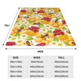 thumbnail image 3 of Sikiie Bees Honeycomb Jars Of Honey Flowers Ultra-Soft Micro flannel Blanket Luxury All Seasons Warm Blanket for Bedding Sofa and Travel (4 sizes)-40"x30", 3 of 7