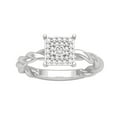 thumbnail image 1 of Araiya 14K White Gold Diamond Cluster Band Ring (1/3 cttw, I-J Color, I2-I3 Clarity), Size 7, 1 of 1
