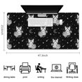 thumbnail image 5 of Long Mouse Pads for Desk,Black White Cat Rose Moon Star Pattern Desk Mats on Top Of Desks, Desk Mouse Pad Extra Large with 3mm Non-Slip Base and Stitched Edge for Gaming,Office,Work,Home 47.3"x23.6", 5 of 6