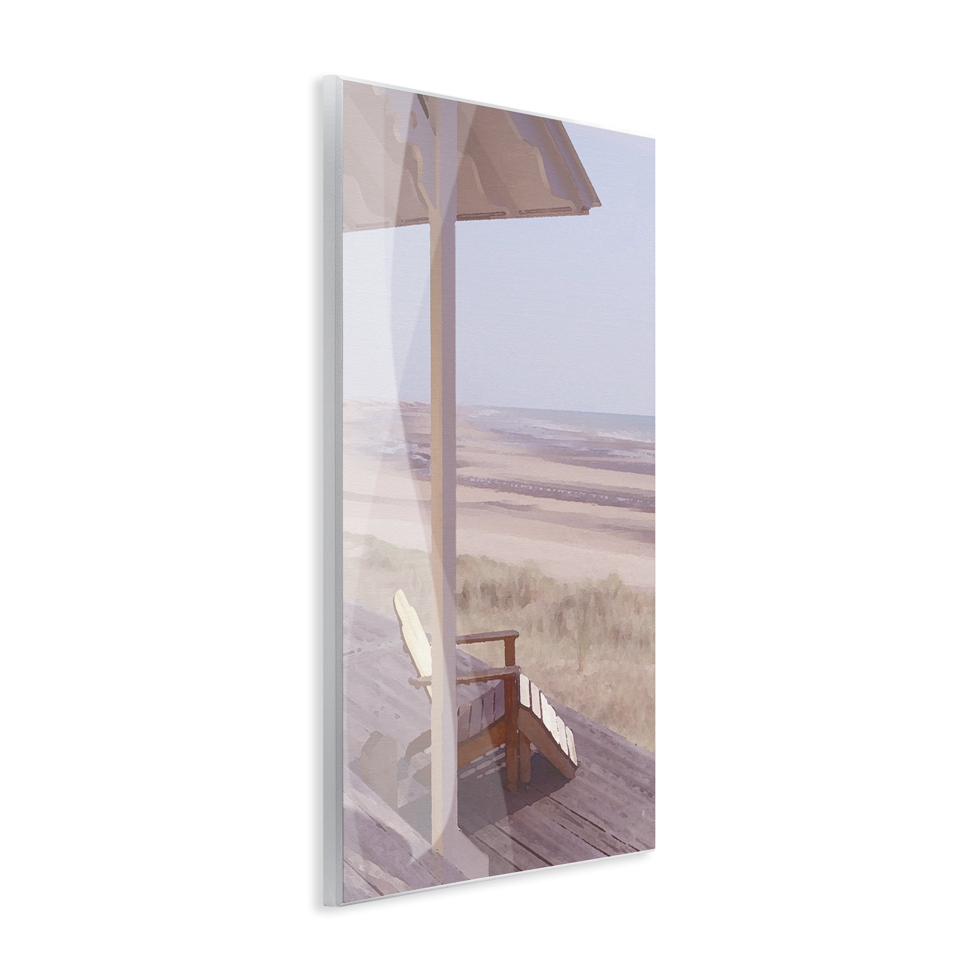 Stupell Industries Hamptons Beach House Landscape Painting Unframed Art Print Wall Art, 10 x 15