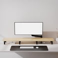 thumbnail image 2 of Dual monitor stand - Extra long and wide TV stand - Desktop riser - Office desk organization - Home office, 2 of 9
