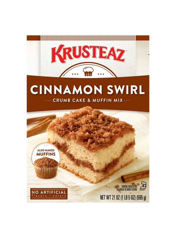 Krusteaz Cinnamon Swirl Crumb Cake & Muffin Mix 21 OZ. Box