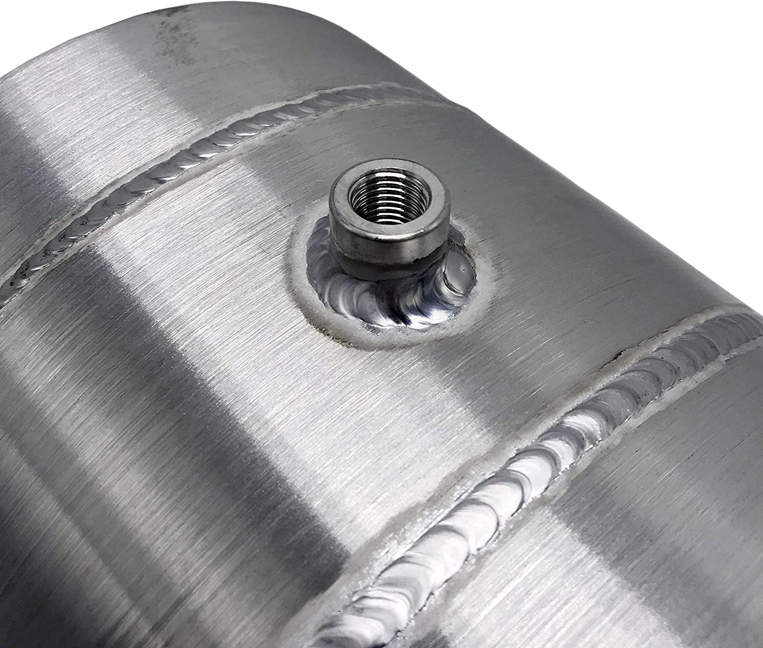 JSD 2 Gallon 8 x10" Spun Aluminum Gas Tank 1/4 NPT Outlet Center Fill Fuel Tank for All-Terrain Vehicles