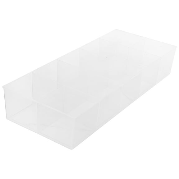 PTOOTP PP Tea Bag Storage Box 10-Compartment Transparent Stylish and