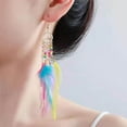 thumbnail image 6 of ddioayh Bohemian Feather Dangle Earrings for Women with Shell Beads Long Tassel Design Drop Earrings,All-match Exquisite Personality Jewelry, 6 of 9
