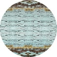 thumbnail image 1 of Ahgly Company Indoor Round Contemporary Army Brown Abstract Area Rugs, 5' Round, 1 of 6