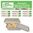 thumbnail image 2 of EcoQuality 40oz Disposable Bowls with Fiber Lids - Rectangular Compostable Sugarcane Fiber Biodegradable Paper Bowls Eco-Friendly Take Out Food Storage Containers, Microwave Safe, Meal Prep (100 PACK), 2 of 8