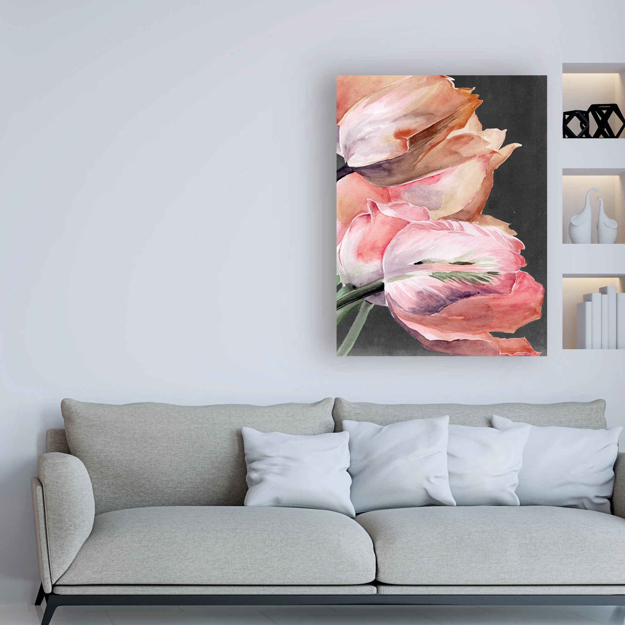 Trademark Fine Art 'Pastel Parrot Tulips IV' Canvas Art by Jennifer Paxton Parker