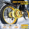 thumbnail image 3 of EOEOTWO 1500W Electric Mountain Bike for Adults,48V 15Ah Removable Battery 60Miles Longe Range, 34MPH Fast Cruiser Ebike, 26'' Fat Tire All-Terrain E-Bicycle with LED Display UL2849, 3 of 14