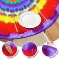 thumbnail image 4 of Rainbow Tie Dye Mandala Pattern Round Fitted Tablecloth with Elastic Edge,Dining Table Cover Waterproof,Outdoor Round Tablecloth for Camping,Dining,Indoor and Outdoor, 4 of 7