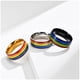 thumbnail image 5 of Jumpingount Anillo de arcoíris de acero Compromiso de bodas Anillos chapados en lesbianas gays Joyería de moda Novias Novios Type7 NO7, 5 of 6