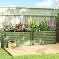 thumbnail image 2 of Outsunny Ensemble de 2 Bacs de Jardin Surélevés, Jardinière, Vert Pâle, 2 of 10
