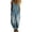 #61Light Blue, variant on Women's Adjustable Spaghetti Strap Bib Overalls Casual Loose Wide Leg Capri Jean Jumpsuit Blue S
