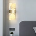 thumbnail image 4 of Foqnuq Modern Wired Acrylic Wall Light, Warm LED Sconce for Living Room, Bedroom, and Hallway, Elegant Decorative Lighting, Gold and Black Finish, 4 of 6