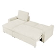 thumbnail image 6 of L Shaped Convertible Sleeper Sofa Bed, 90" Sectional Couch for Living Room, Pull Out Bed, Reversible Chaise with Storage, Removable& Washable Beige Corduroy Covers (Beige), 6 of 11