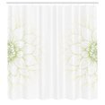 thumbnail image 2 of Ambesonne Dahlia Flower Shower Curtain, Sunflower Like Petals, 69"Wx75"L, Avocado Green, 2 of 4