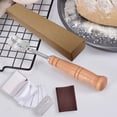 thumbnail image 4 of Cuchillo cortador de masa, cortador de palo francés, mango de madera, cúter de arco, cuchillo de pan de acero inoxidable, 4 of 5