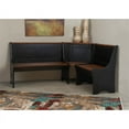 Riverbay Furniture Kerry Planked Solid Wood Dining Nook Set in Black