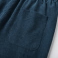thumbnail image 6 of Gbsyewxs Mens Shorts Elastic Waist Solid Color Pull On Loose Athletic Summer Shorts For Men Blue, 6 of 6