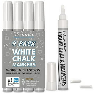 Chalky Crown - Liquid Chalk Markers - Erasable Chalk Markers with  Reversible Tip - Bold Multicolor, 6mm, 20 Pack