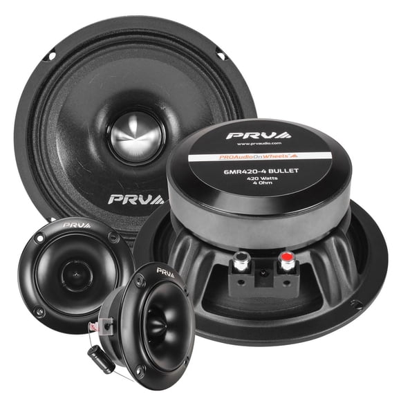 Kit de parlantes para audio de auto PRV AUDIO de 6.5" 1080 W 4 ohmios