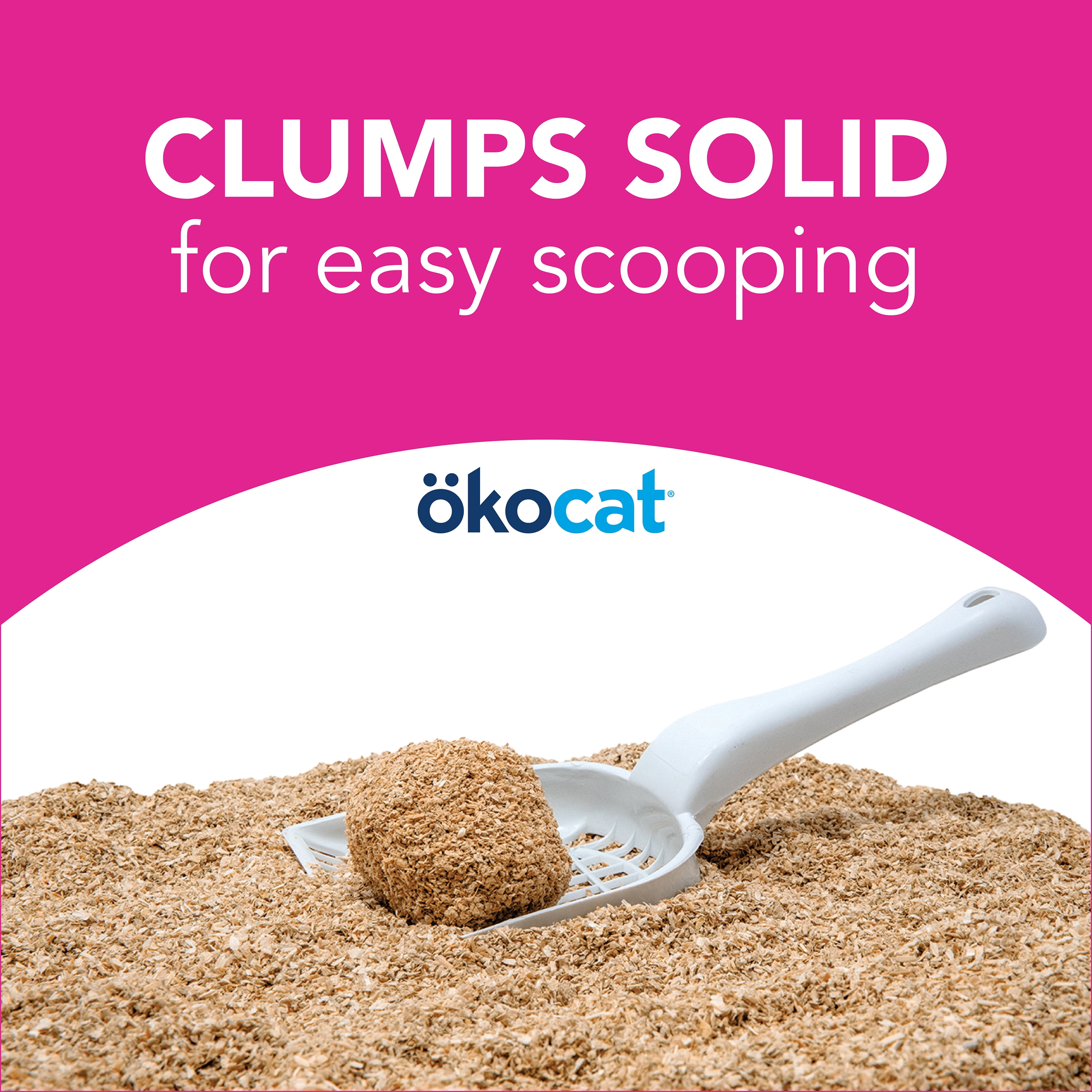okocat Premium Super Soft Clumping Natural Wood Cat Litter, Delicate Paws, Unscented,11.2 lbs