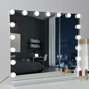XUHOG 70 X 55 cm Decorative Vanity Lamp with 3 Lights and 14 Dimmable LED Bulbs and USB Rechargeable Bulb (No Mirror)