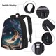 thumbnail image 3 of Disketp Artistic Starry Sky Moon Book Mochila Estampada de Gran Capacidad con Lonchera y Estuche, Set de 3 Piezas para Estudiantes, 3 of 7