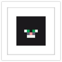 Gallery Pops Minecraft: Iconic Pixels - Mobs - Cat Wall Art, White Framed Version, 12" x 12"