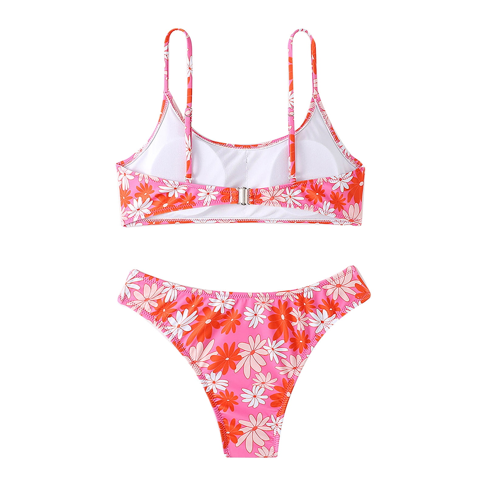 Verslijten Ambassade Bewustzijn DNDKILG Women's Spaghetti Strap Bikini Top Bathing Suit Sexy Bikini Sets  Floral Print Low Rise Thong Bottom Two Piece Swimsuit Pink S - Walmart.com