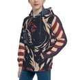 thumbnail image 2 of Haiem Patriotic Bulldog Art Pattern Boys Hoodie, Youth Pullover Hooded Sweatshirt, Kangaroo Pocket Hoodie for Kids Girls -X-Large, 2 of 6