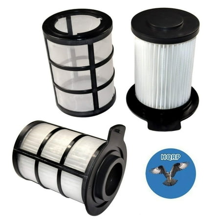 Vax Floor - HQRP 2-pack lCentral HEPA Filter for Vax Performance 2200T V-091TB, Floor Command V-091FC / Vax Force 10 Super Power V-091SP Vacuum Cleaner + HQRP Coaster