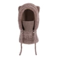 thumbnail image 2 of Warop Women's Fleece-Lined Knit Balaclava Hat, Thermal Cold-Proof Beanie with Integrated Face Mask and Neck Gaiter, Outdoor Winter Sports Cap for Skiing and Daily Warmth, 2 of 4