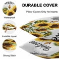 thumbnail image 4 of Waterproof Throw Pillow Covers Set of 2, 20x12 Inch Sunflower Decorative Pillowcases Outdoor Pillow Slip Cushion Covers Set for Couch Tent Summer Botanical Floral Welcome, 4 of 7