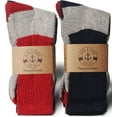 thumbnail image 4 of 12 Pairs Of Yacht & Smith Mens Cotton Thermal Crew Socks, Cold Weather Boot Sock Shoe Size 8-12, 4 of 7