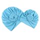 thumbnail image 2 of Gorro turbante con nudo de flor para bebé niña, colorido, estilo indio Azul, 2 of 9